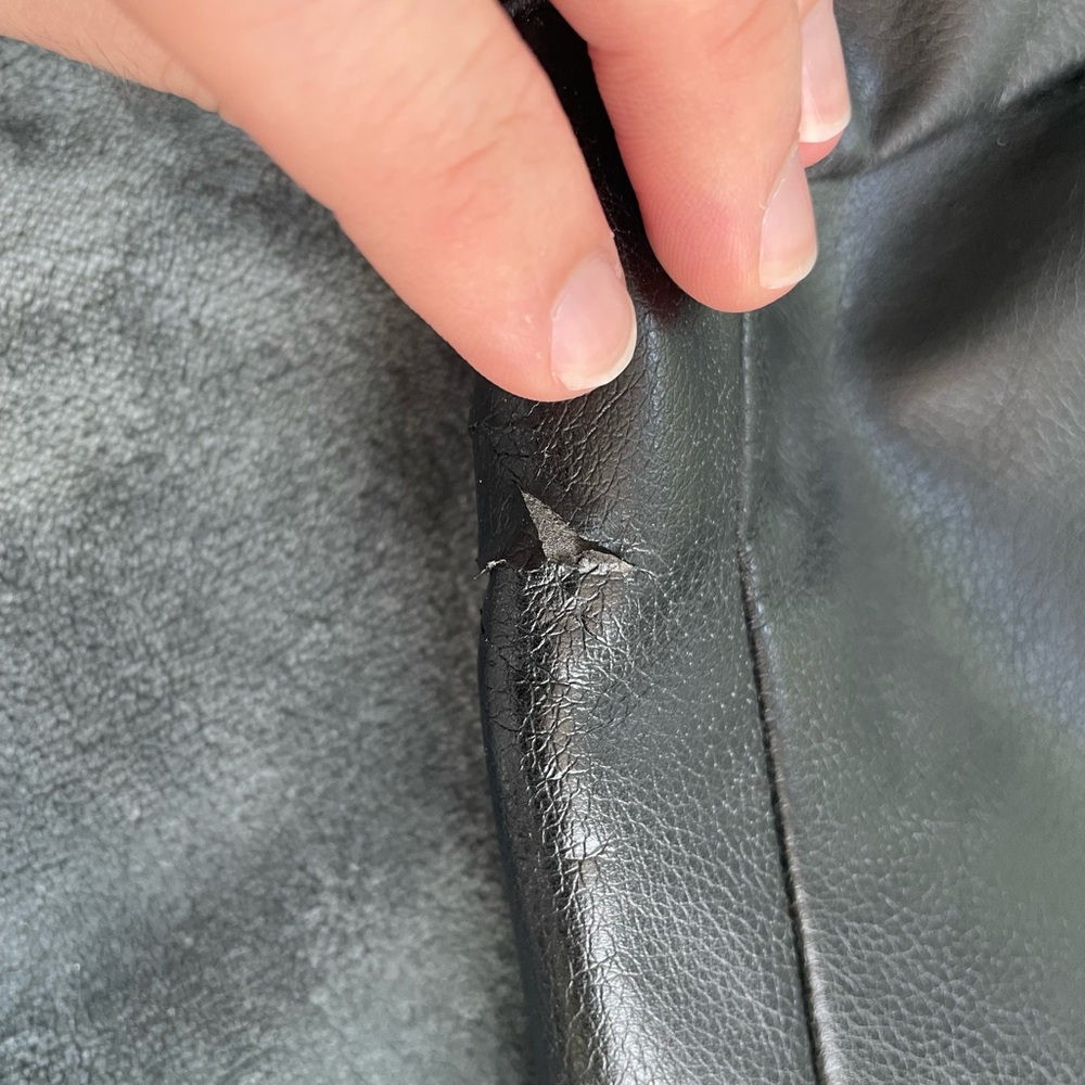 Mens Vegan Faux Leather Jacket (Flaw) - Picture 9 of 9